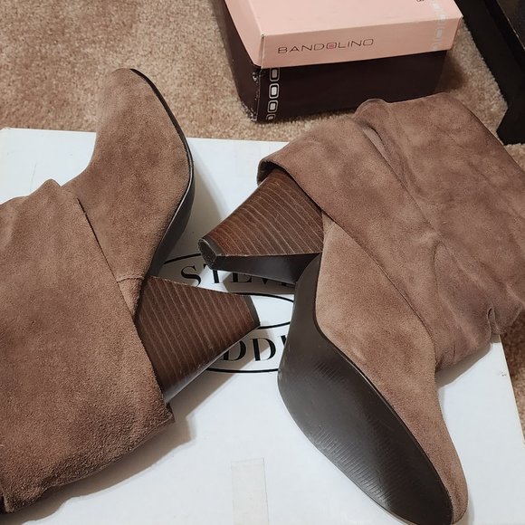 Steve Madden Size 10 Women's Taupe Suede Ankle Boots - Picture 1 of 4